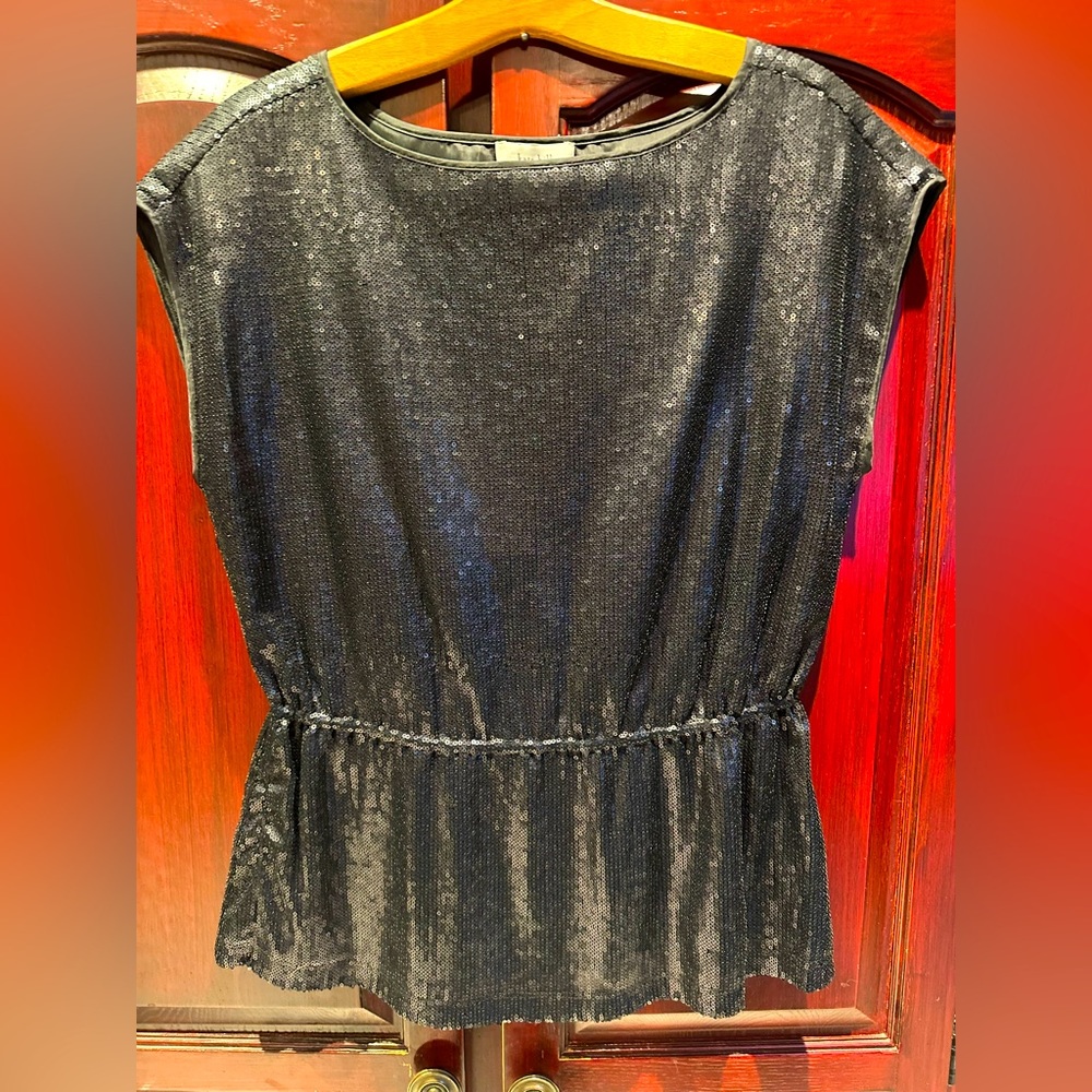 Kate Hill Shiny Black Top